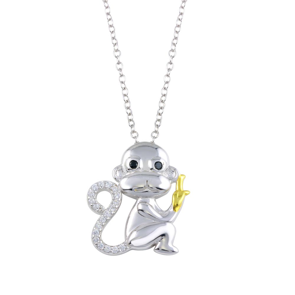 Details about   Hanging Monkey Silver Pendant 
