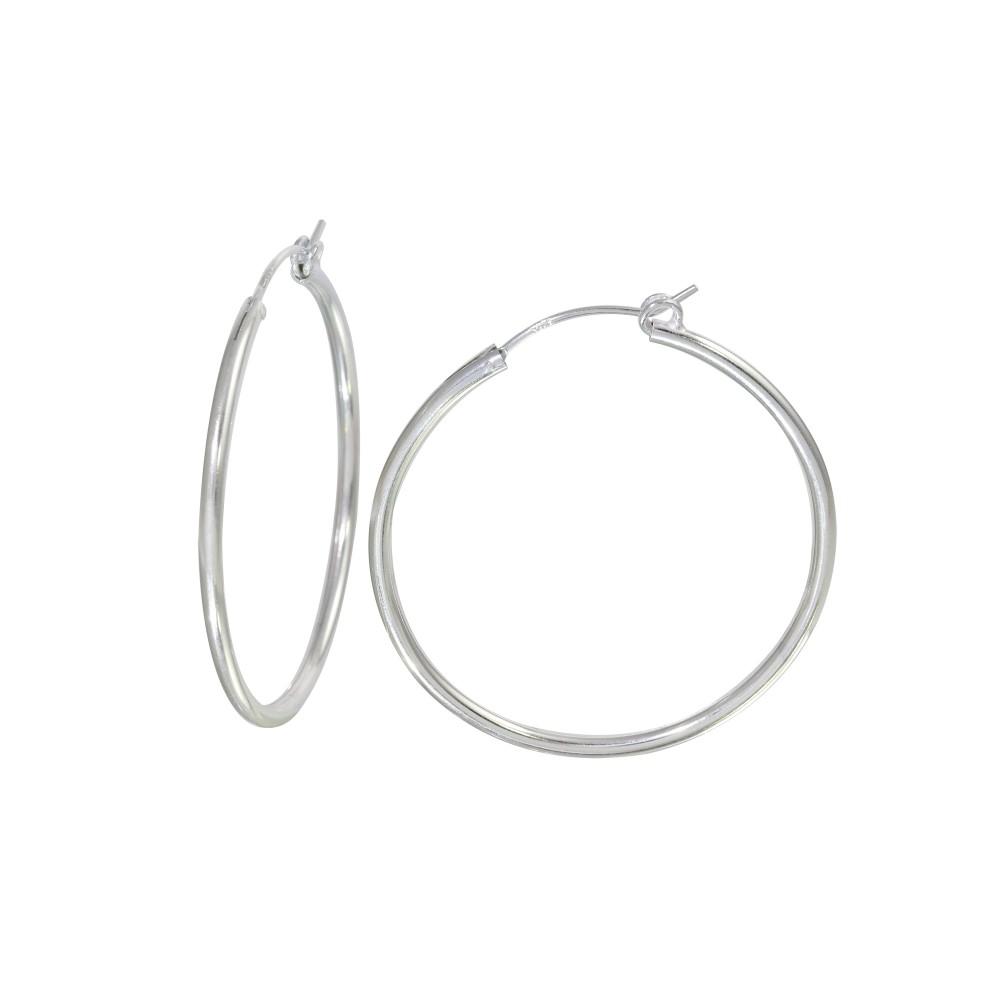 12.6mm x 13.1mm Jewel Tie 925 Sterling Silver Antiqued-Style Beaded Endless Hoop Earrings 